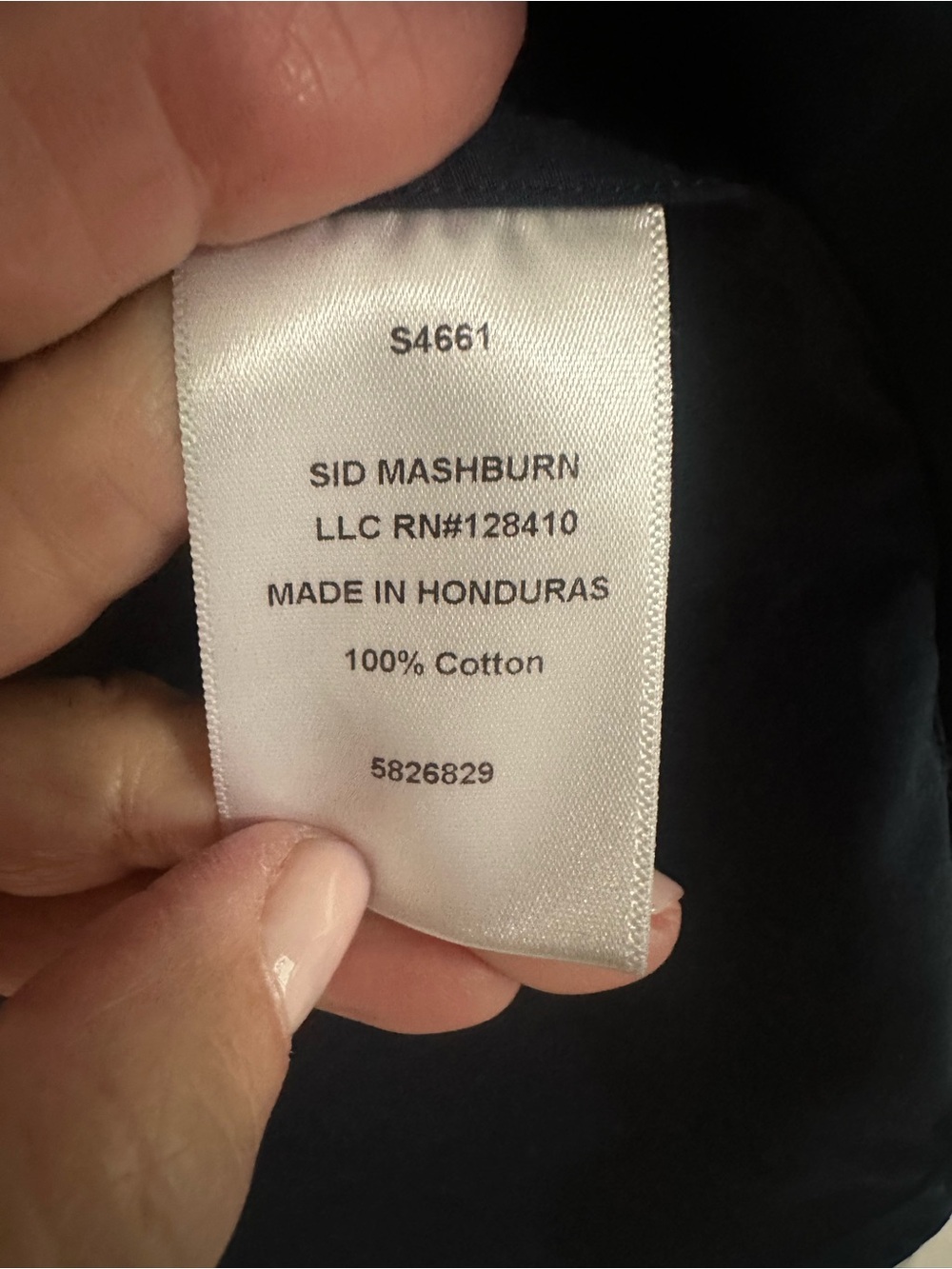 ANN MASHBURN Navy Button-Down Shirt - Picture 3 of 4